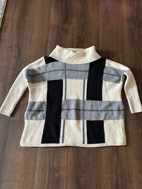 Pendleton 100% Merino Wool Plaid Turtleneck Sweater Petite M